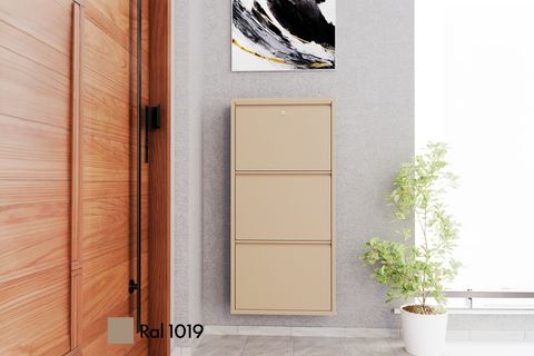 VEGA KİLİTLİ METAL AYAKKABILIK, CAPPUCCİNO, 3 KAPAKLI