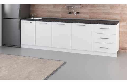 MİNAR 280 CM MUTFAK DOLABI BEYAZ 280-B2-ALT MODÜL