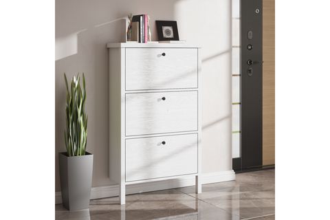 VENEZİA PREMİUM AYAKKABILIK WOOD BEYAZ, 3 DÜŞER KAPAKLI