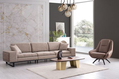 ARMANİ DÖRTLÜ KOLTUK, KOYU BEJ