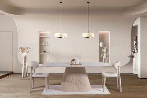 OSLO MERMER BASKI MDF YEMEK MASASI