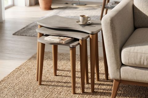 GOFRATO ZİGON SEHPA, BETON DESEN