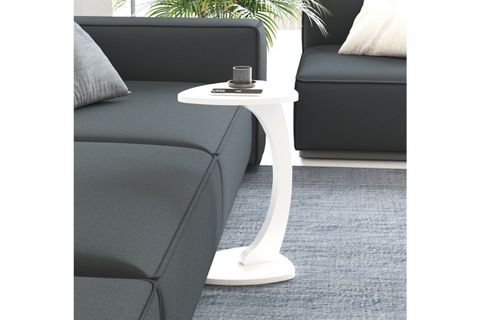 SELF TEKERLEKLİ YAN SEHPA, BEYAZ