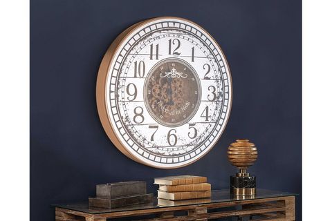 ÇARKLI  AYNALI DK-7013 METAL YUVARLAK ALTIN SAAT