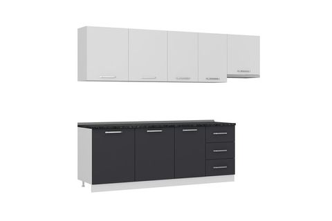 MİNAR ECE 280 CM MUTFAK DOLABI BEYAZ ANTRASİT 280-A4