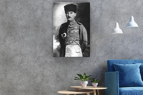 KANVAS TABLO KALPAKLI ATATÜRK PORTRE90X140
