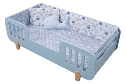 EMİLİA MDF BEŞİK UYKU SETİ VE YATAK TAKIMI, MAVİ, 80X160