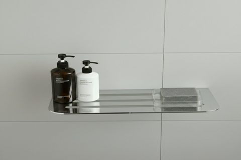 PASLANMAZ ÇELİK BANYO DUŞ RAFI, GÜMÜŞ GRİ, 25103 CM
