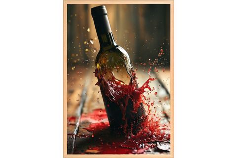 WINE AND BOTTLE PANO SET, 50X70