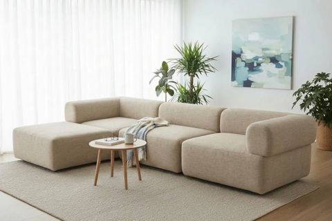 ALBA KETEN MODÜLER KÖŞE KOLTUK, BEJ