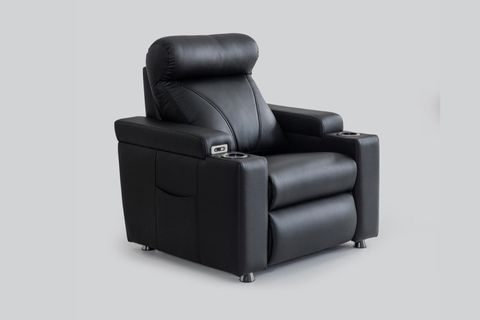 ZERO MASAJLI TEKLİ SİNEMA KOLTUĞU, SİYAH