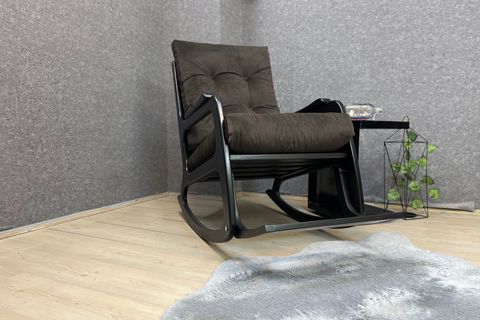 KONTES SALLANAN SANDALYE, ACI KAHVE LAKE SİYAH AYAK