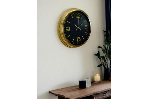 GOLD MODERN RAKAMLI METAL DUVAR SAATİ 40 CM