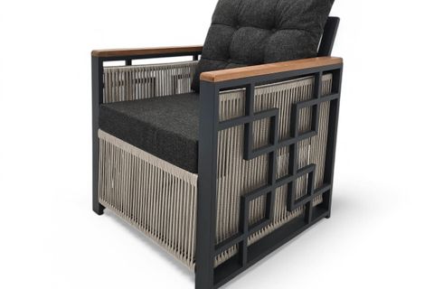 PUSULA METAL ÜÇLÜ OTURMA GRUBU, CAPPUCİNO