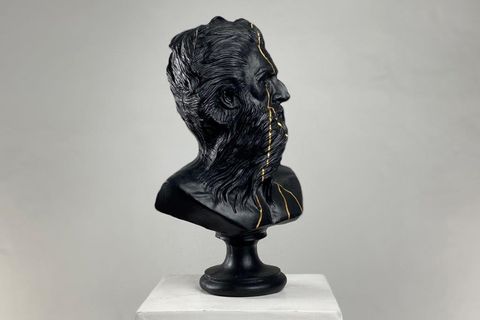 POSEIDON GOLD STREAK POP ART DEKORATİF ROMA YUNAN HEYKELLERİ