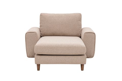 MERLİN DAYBED, FİTİLLİ KOL, NATUREL AYAK, RECYCLED KUMAŞ, CAPPUCİNO
