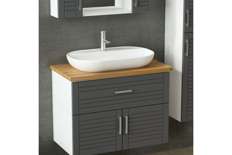 VERA BANYO DOLABI 22, BEYAZ ANTRASİT, 100 CM