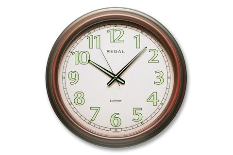 ULTİMA REGAL AHŞAP RENK FOSFORLU DUVAR SAATİ