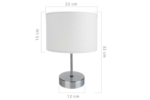 EVLİGHT HOM KROM METAL ABAJUR/BEYAZ