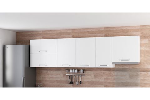 MİNAR 280 CM MUTFAK DOLABI BEYAZ 280-B7-ÜST MODÜL