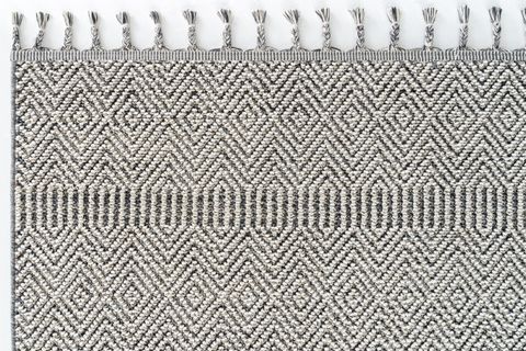 COOL HALI ELİT 01 GREY GRİ HAV TOZ VERMEZ ETNİK ÖRGÜ DESEN HASIR DOKUMA KESME YOLLUK MODERN BUKLELİ SALON HALISI 80X150