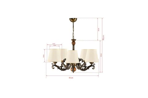 ELBE DÖKÜM ZAMAK AVİZE KREM ŞAPKALI