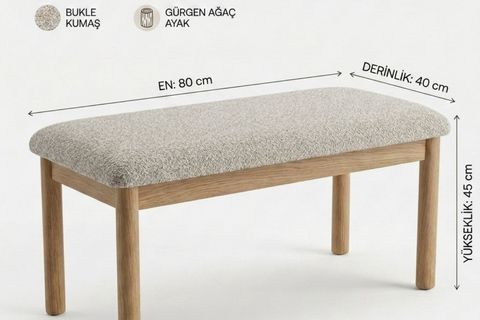 NUU AÇILIR MUTFAK MASA TAKIMI,İKİ TABURE, SIRTSIZ BENCH