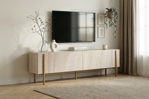 NEXUS TV ÜNİTESİ, TRAVERTEN GOLD