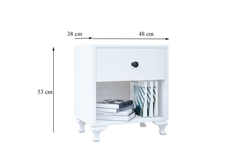 GM023 KOMODİN, BEYAZ