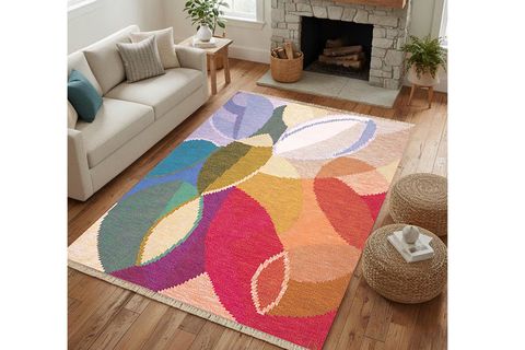 RENKLİ SANAT DOKUMA TABAN HALI, 395 YNG, 100X150 CM