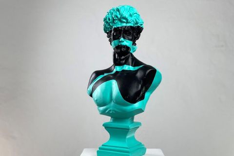 DAVID GREEN WAVE POP ART DEKORATİF ROMA YUNAN HEYKELLERİ