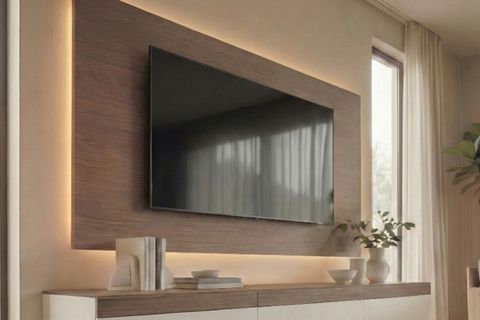 PURELINE LEDLİ DUVAR TV ÜNİTESİ,  MEŞE BEYAZ, 180 CM
