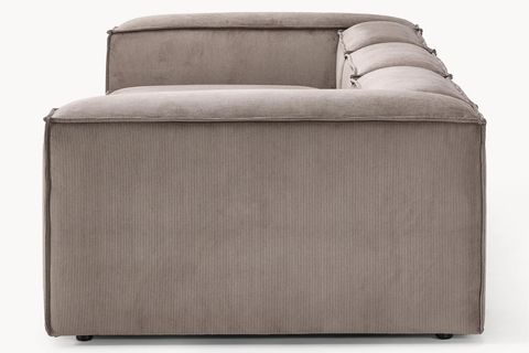 LENA ÜÇLÜ FİTİLLİ KADİFE KOLTUK, KAHVERENGİ