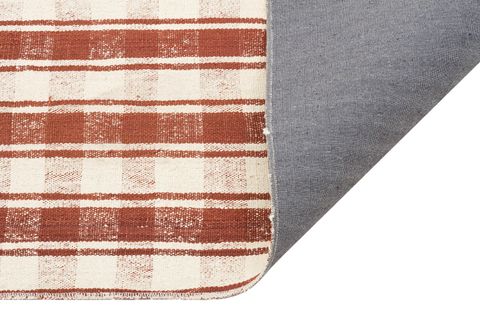 EL DOKUMA KREM KAHVE KARİŞİMI VINTAGE KİLİM 100X200 CM