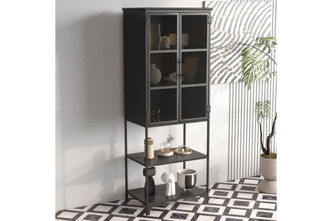 ENDÜSTRİYEL TASARIM METAL DOLAP,  SİYAH