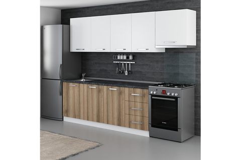 MİNAR EGE 270 CM MUTFAK DOLABI BEYAZ DORE 270-D4