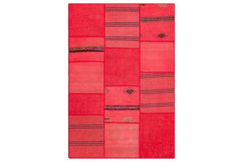 NAR ÇİÇEGİ RENGI EL DOKUMA KENDİR KİLİM 120X180