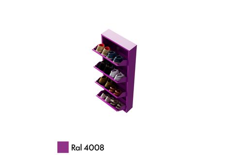 VEGA KİLİTLİ METAL AYAKKABILIK, MÜRDÜM, 4 KAPAKLI
