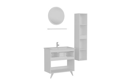 VERA BANYO DOLABI AY2K1Ç215, BEYAZ ANTRASİT, 85CM