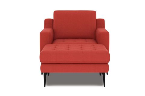 NORMOD MODÜLER UZANMALI TEKLİ KOLTUK, KIRMIZI, METAL SİYAH AYAK