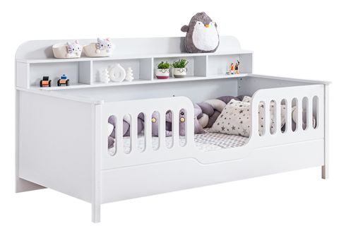 ETAP KİTAPLIKLI MONTESSORİ KARYOLA, BEYAZ