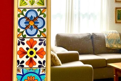 ALORE KONSOL ÜZERİ EL YAPIMI MASİF SALON AYNASI