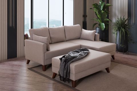 GLORİA MİNİ KÖŞE KOLTUK, KREM, SAĞ KÖŞE