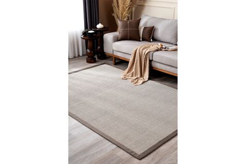 SİSALO BORDURE KREM KAHVE SİSAL HALI, KAHVE BORDÜR B3417D, 80X120