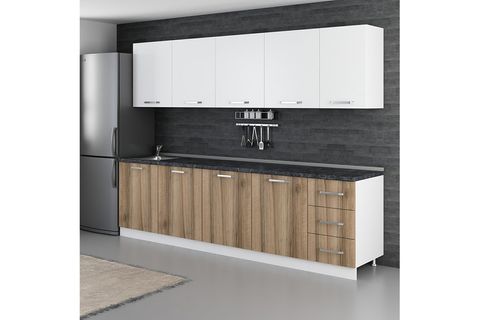 MİNAR ATLANTİS 285 CM MUTFAK DOLABI BEYAZ DORE 285-D2