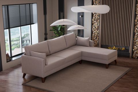 GLORİA KÖŞE KOLTUK, KREM, SAĞ KÖŞE