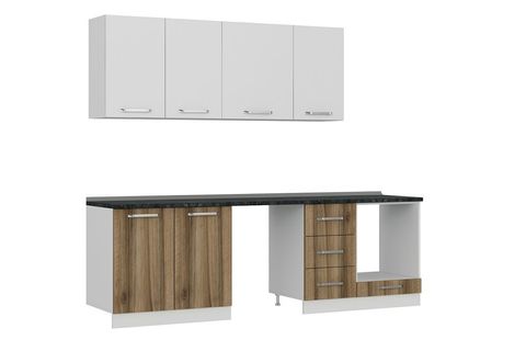 MİNAR 255 CM MUTFAK DOLABI BEYAZ DORE 255 D11