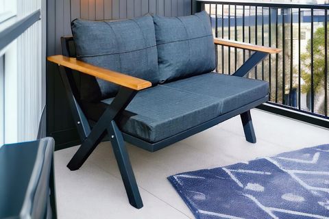 MİLAS BAHÇE BALKON TAKIMI, İKİLİ KOLTUK, ANTRASİT