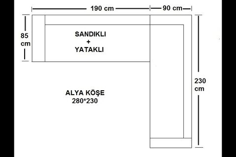 ALYA YATAKLI BAZALI KÖŞE KOLTUK, SAĞ