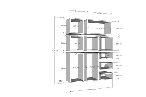 LİON MODÜLER KİTAPLIK, NRG-ÇKTP-1001